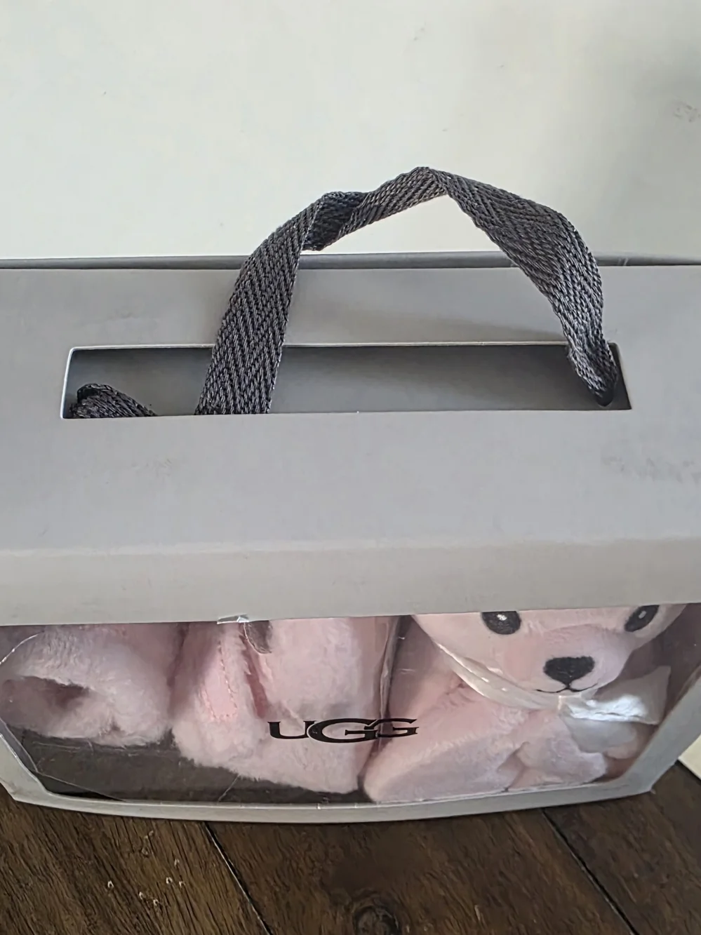 UGG Pink Baby Bear Stuffie Gift Box